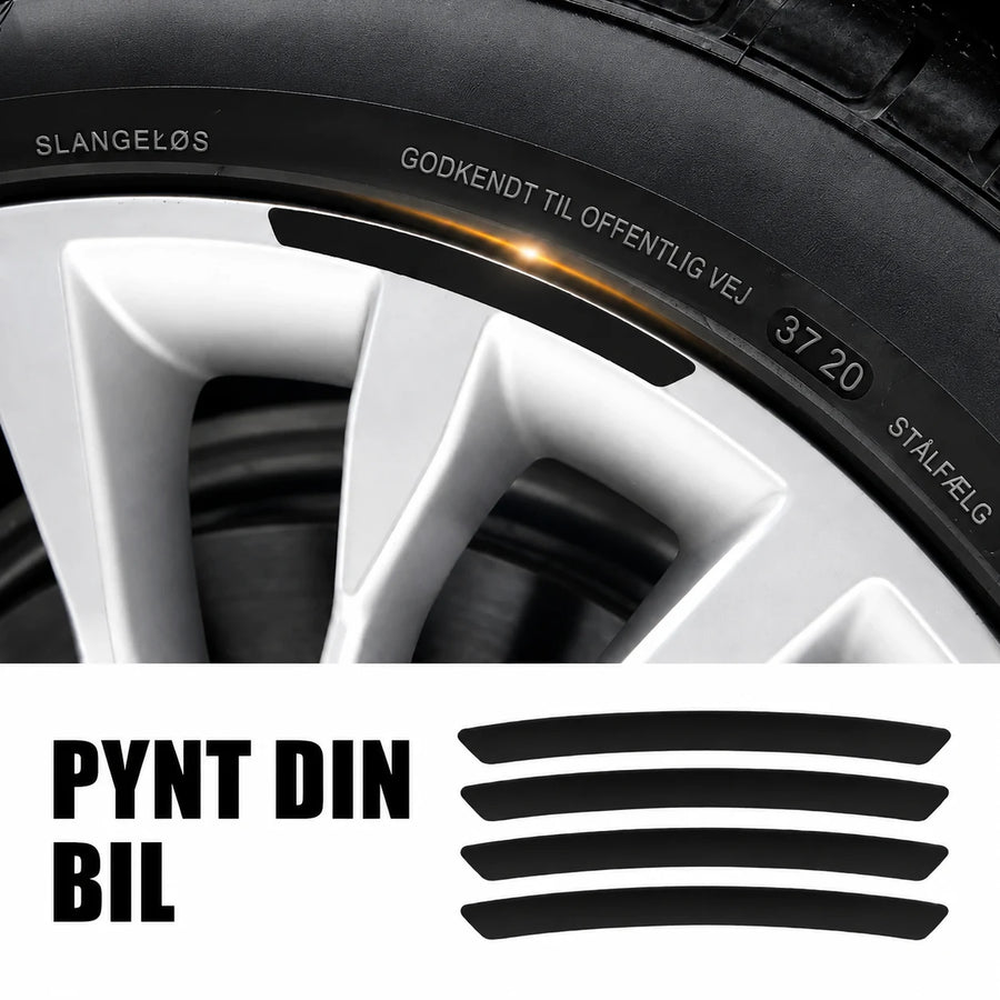 Fælgklistermærker med billogo til nem montering