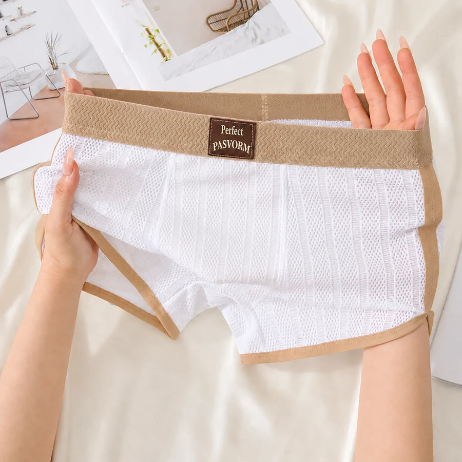 Herreboxershorts i let mesh med bred elastisk talje