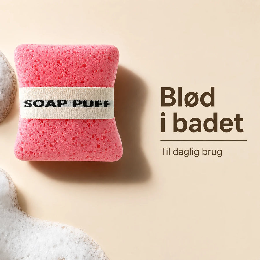 3-i-1 sæbepose med badesvamp – sæt med 4
