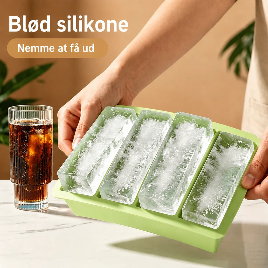 Silikone-isterningeform til lange isstænger