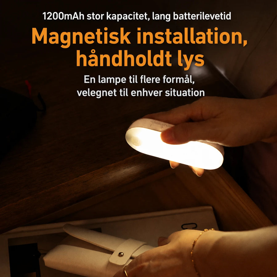 Natlampe med bevægelses- og lyssensor