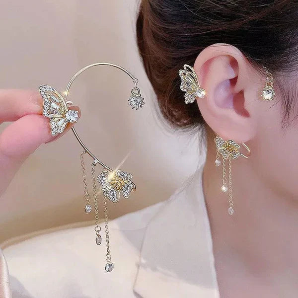 Jewelance™ EarCuffs 1+1 GRATIS: Luksuriøs Sommerfugl Ear Cuff med Zirkonia-Kvaster