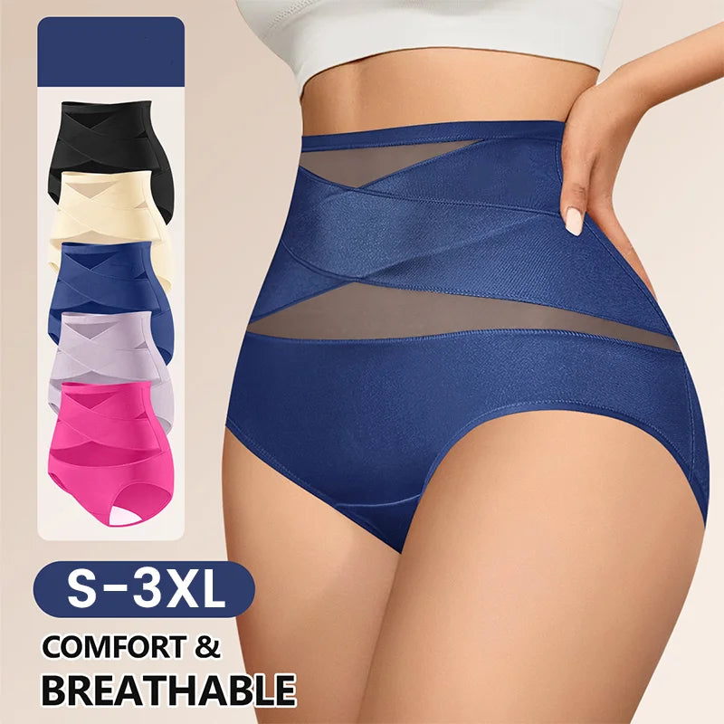 Højtaljede shapewear-trusser med mavekontrol