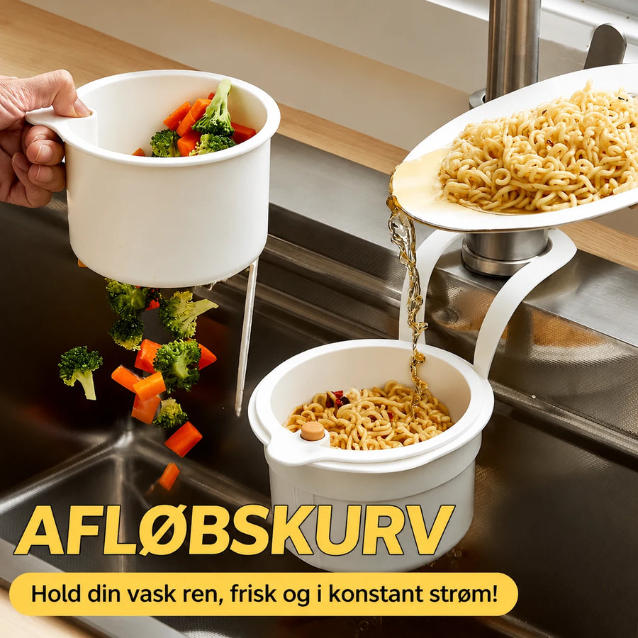 Afløbskurv til køkkenvask – 3 stk.
