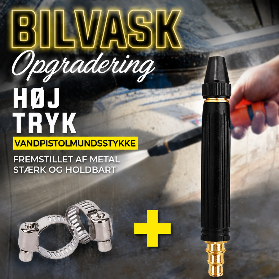 Højtryksmundstykke i metal til bilvask og haveslange