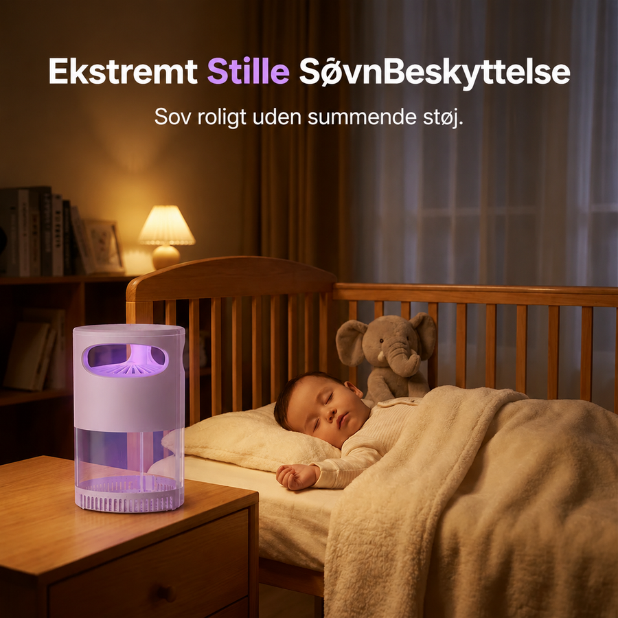 Kemikaliefri UV-myggelampe med USB og stille drift