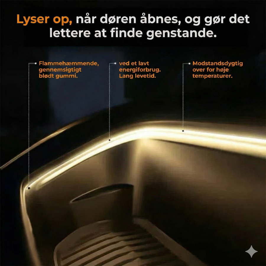 Dynamisk flydende lysliste til bagagerum