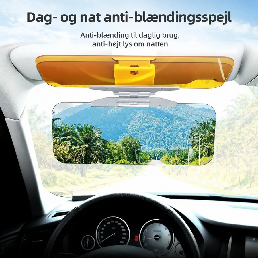 Clip-on antiblændingsvisir til bil – dag og nat