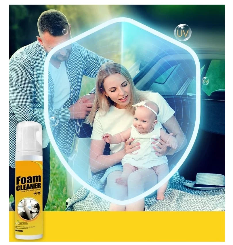 Skummende rengøringsspray til bil og hjem
