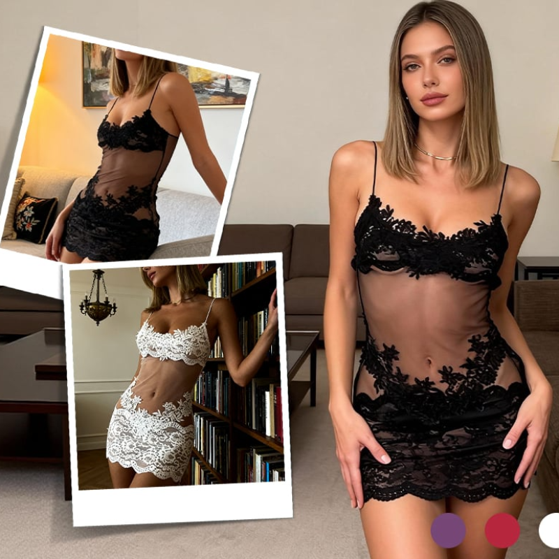 Icone™ LingerieSet 1+1 GRATIS - Broderet Silkeblonde Elegant Lingerie Sæt