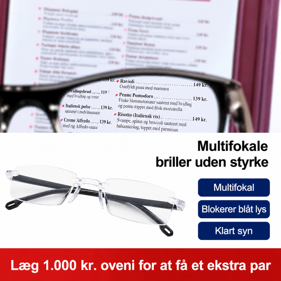 Læsebriller med smart zoom og justerbar styrke