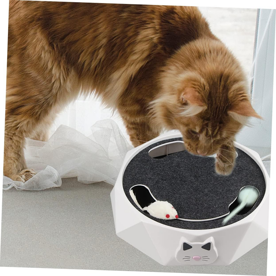 Catfri® MouseHunting - Interaktivt Musejagt-legetøj med Kradseunderlag til Katte