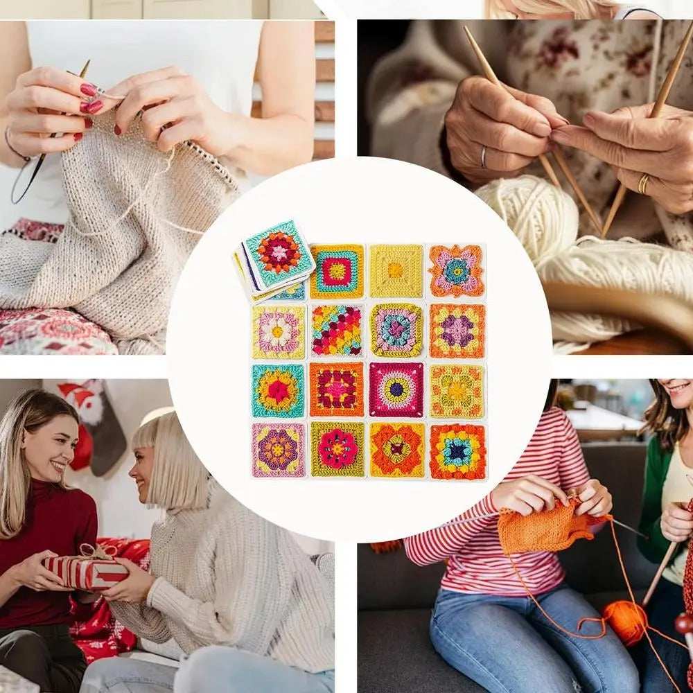 CrochetCards: Guide til Hæklede Firkanter - Komplet Kortspil