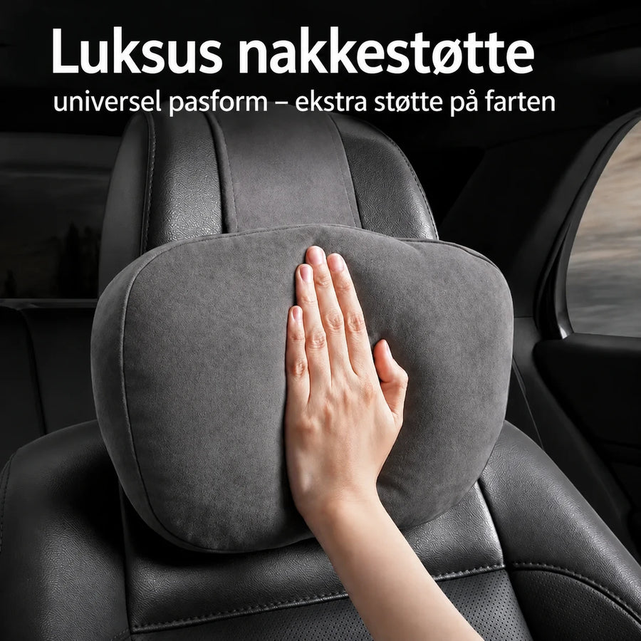 Luksus-nakkepude til bilens hovedstøtte – universel pasform