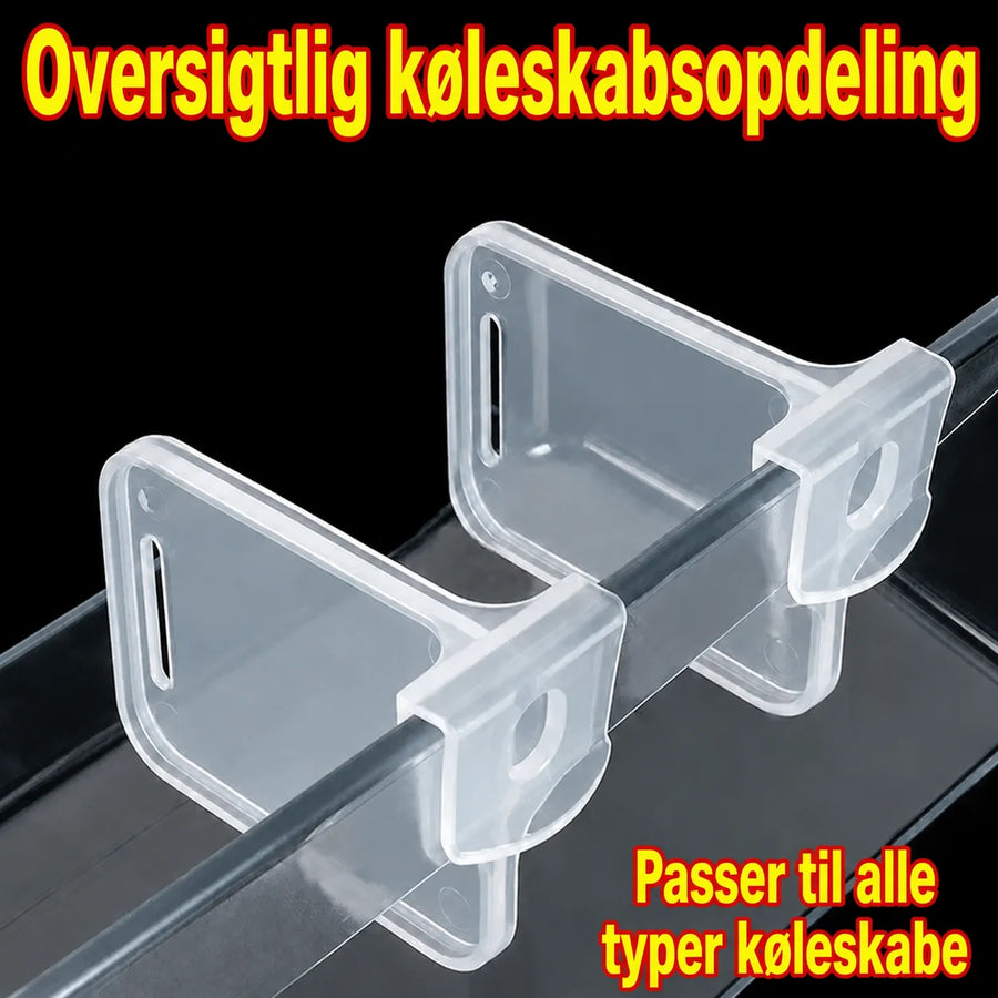 Justerbare skilleclips til køleskab