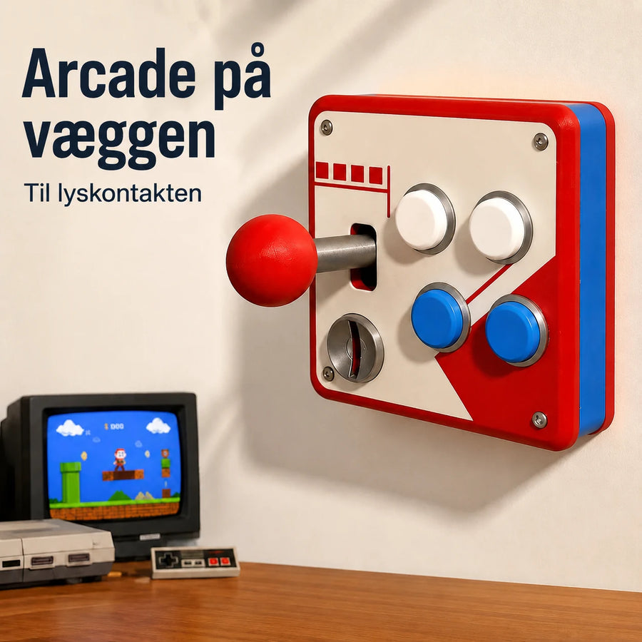 Retro arcade-afdækning til lyskontakt med joystick