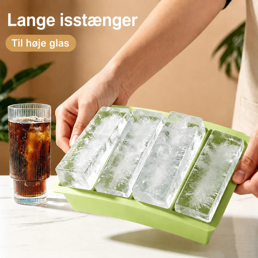 Silikone-isterningeform til lange isstænger