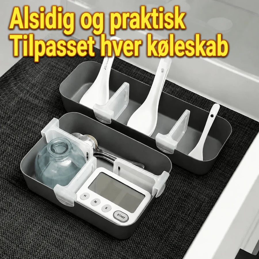 Justerbare skilleclips til køleskab