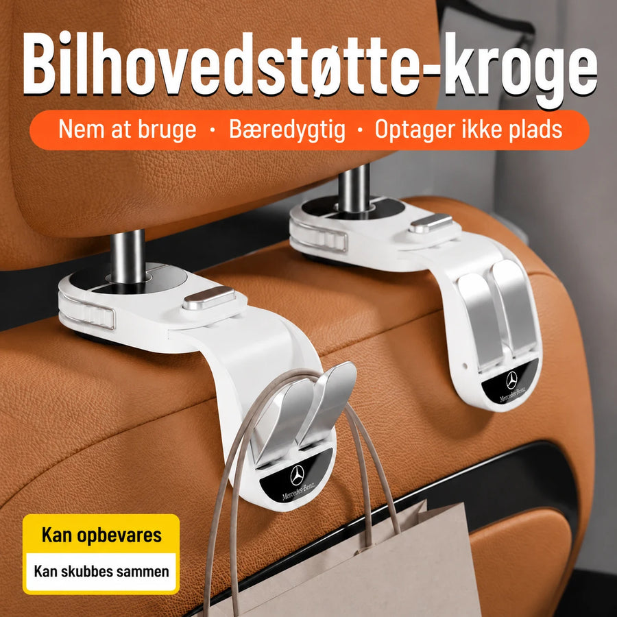 Foldbar krog til bilens nakkestøtte