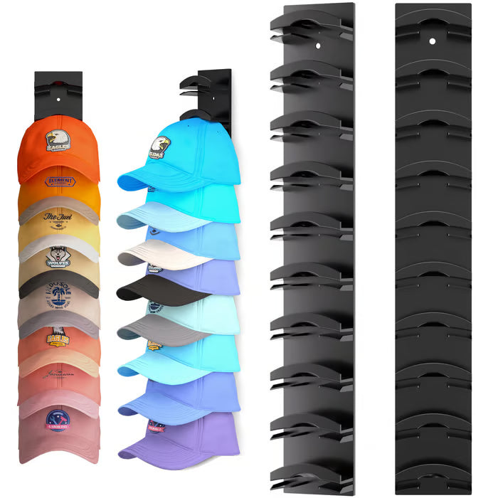 GlideHold® HatOrganizer 1+1 GRATIS: Vægmonteret Hatteophæng