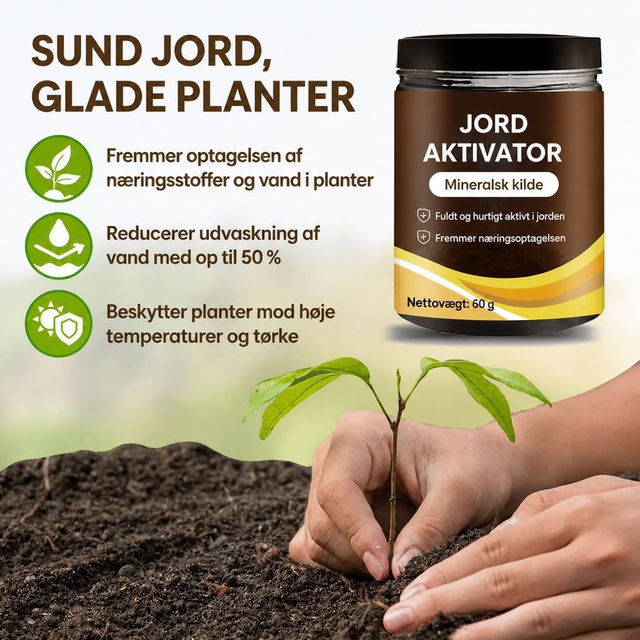 Vandopløselig jordaktivator til sundere planter