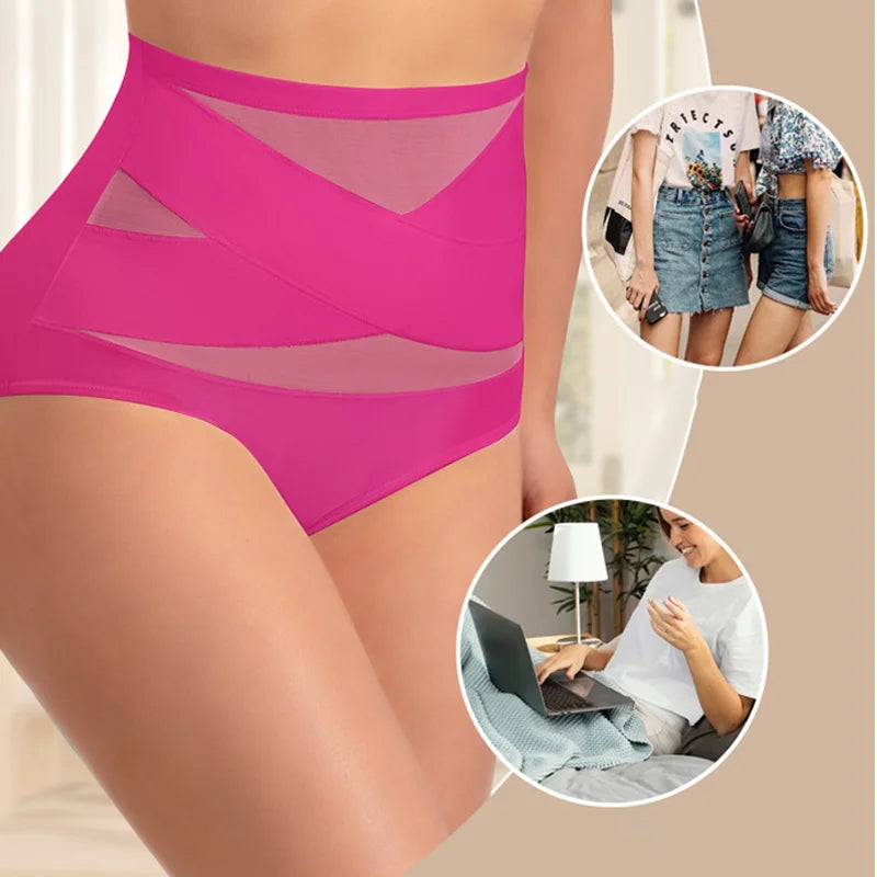 Højtaljede shapewear-trusser med mavekontrol