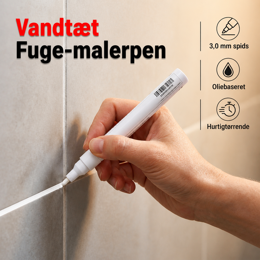 Vandfast fugepen til fliser og keramik